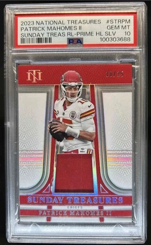 2023 Panini National Treasures Patrick Mahomes II Patch /25 Psa 10