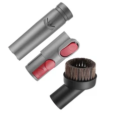 Horse Hair Vacuum Brush With Attachment + Adapter Kit For Dyson V6 V7 V8 V10 V11