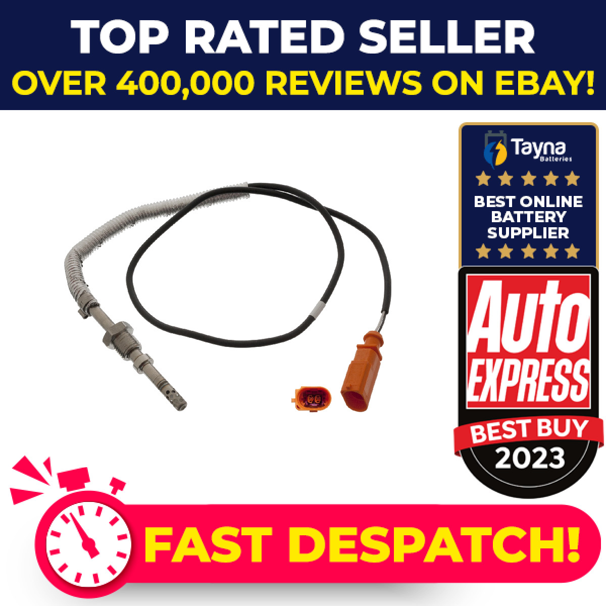 Exhaust Temperature Sensor fits SKODA SUPERB Mk2 1.9D After DPF 08 to 10 BLS New