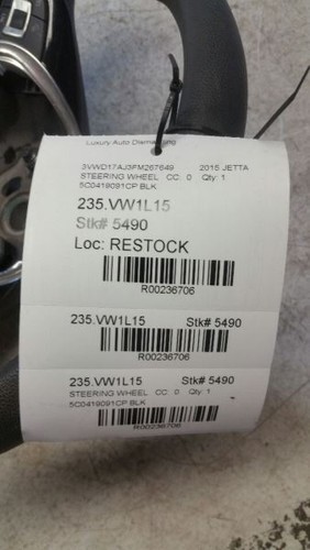 2015 Volkswagen Jetta Steering Wheel - 5C0419091CP - R00236706