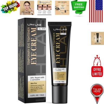 Peptide-Powered Temporary Eye Cream - Instant Lift for Under-Eye Bags, 0.5 oz