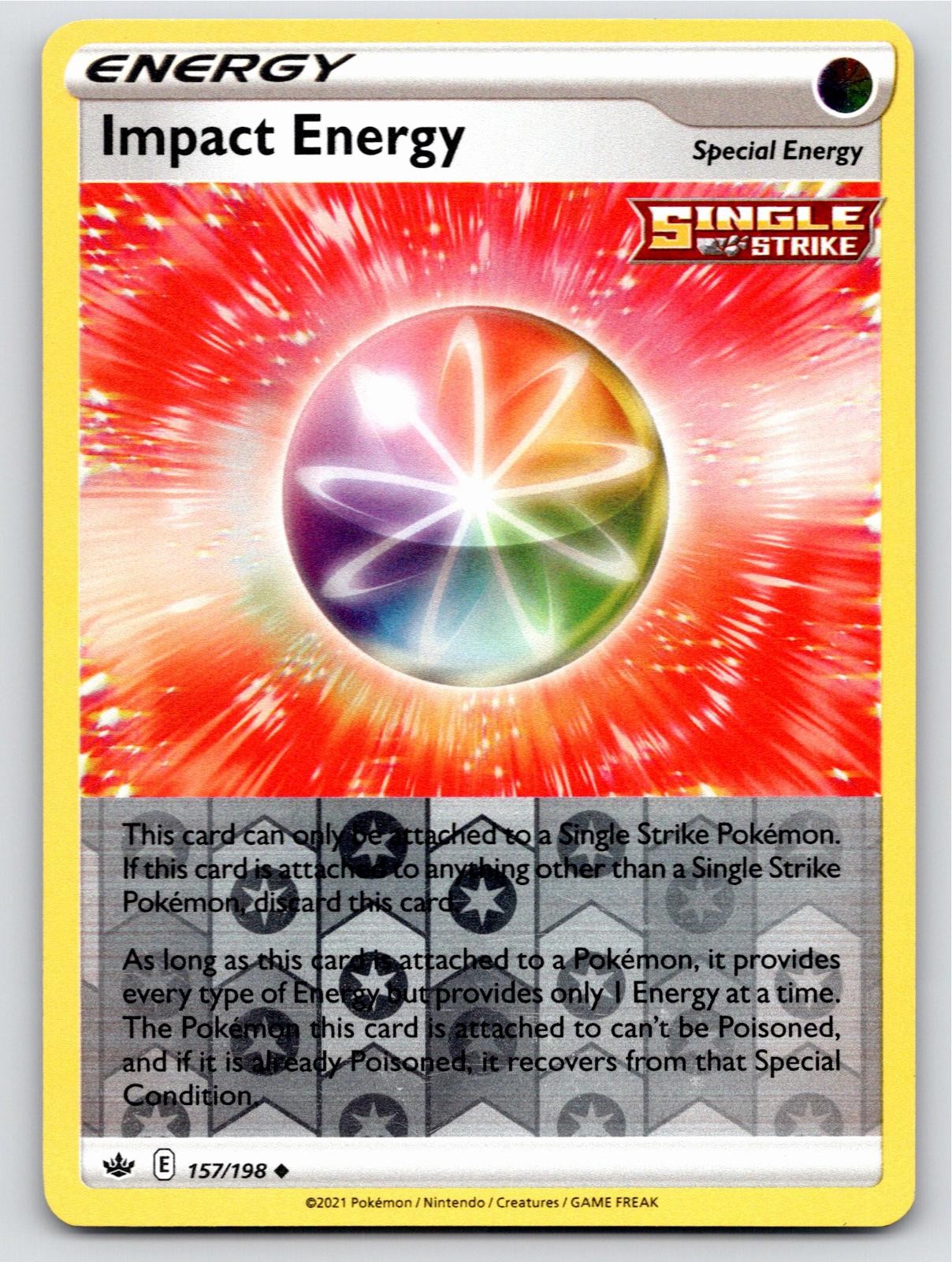 POKEMON IMPACT ENERGY CHILLING REIGN 157/198 REVERSE HOLO NM A44101 FREE S&H