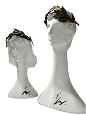 Male Female Busts ATH  Olympics 2004 Art  Signed Winners Olive Branch Wreath **