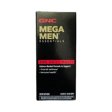 GNC Mega Men Essentials Daily Multi Vitamin 60 Caplets, Exp: 09/26