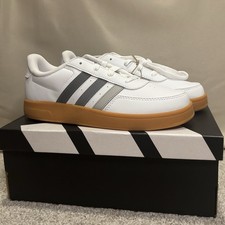 Adidas Breaknet 2.0 K Youth Sneakers White Gray Gum Sole Size 4 US New in Box