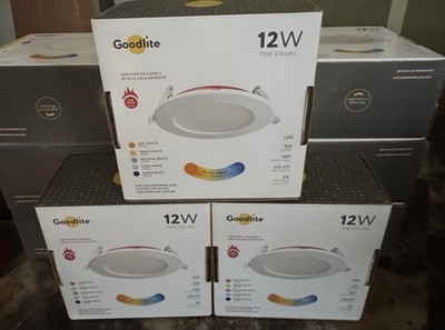 Goodlite 12W 75W Equal LED Selectable Color Round Slim Down light (Lot Of 12)  