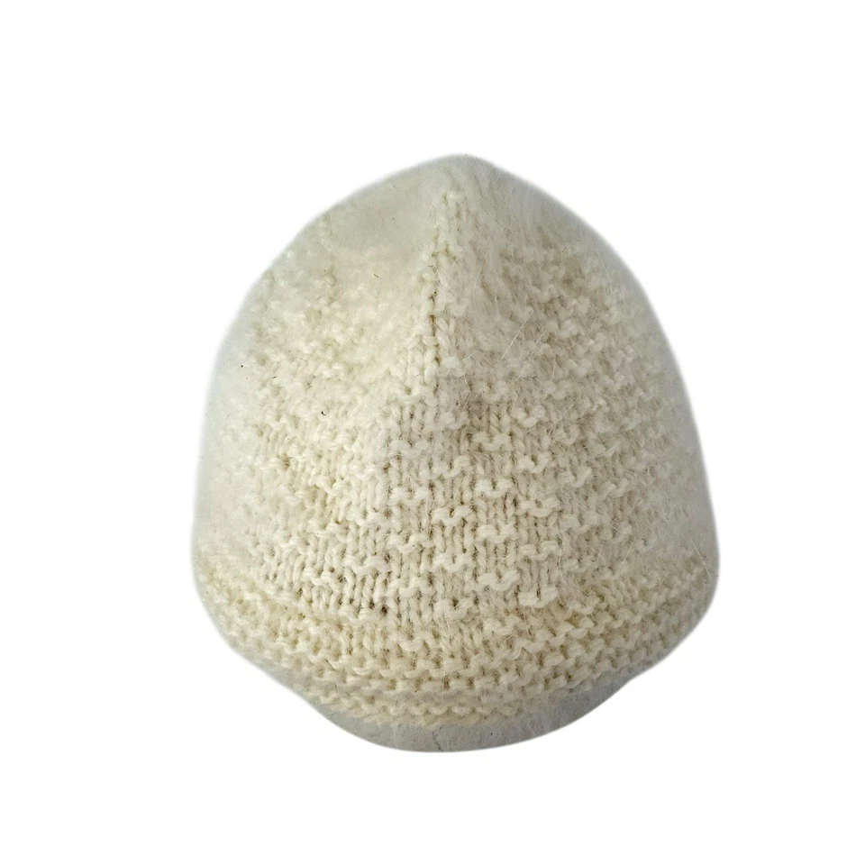 NOVO Boné Chapéu Creme Bebê Vintage Brenton Teares Nova York Angorá Lã Boné Anos 50 - Imagem 2 de 4