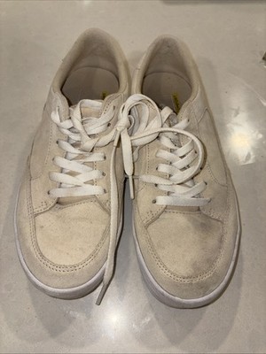 Vans Shoes Womens Size 6.5 Beige White Deluxe Comfort Old Skool Distressed
