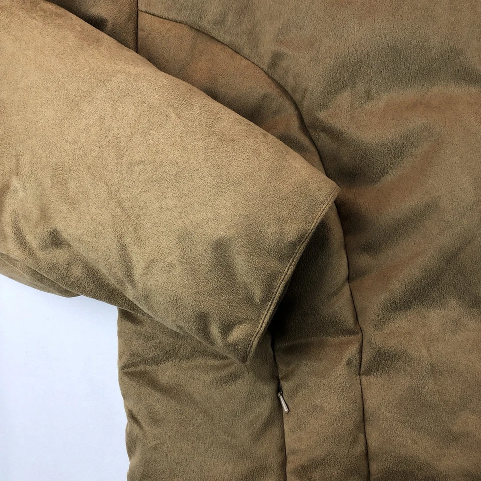 Cabelas Premier Northern Goose Down Mujer 2XL Marrón Gamuza Chaqueta acolchada con capucha Foto 3 de 4