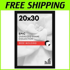 Contemporary 20x30 Black Picture Frame - Polished Plexiglass