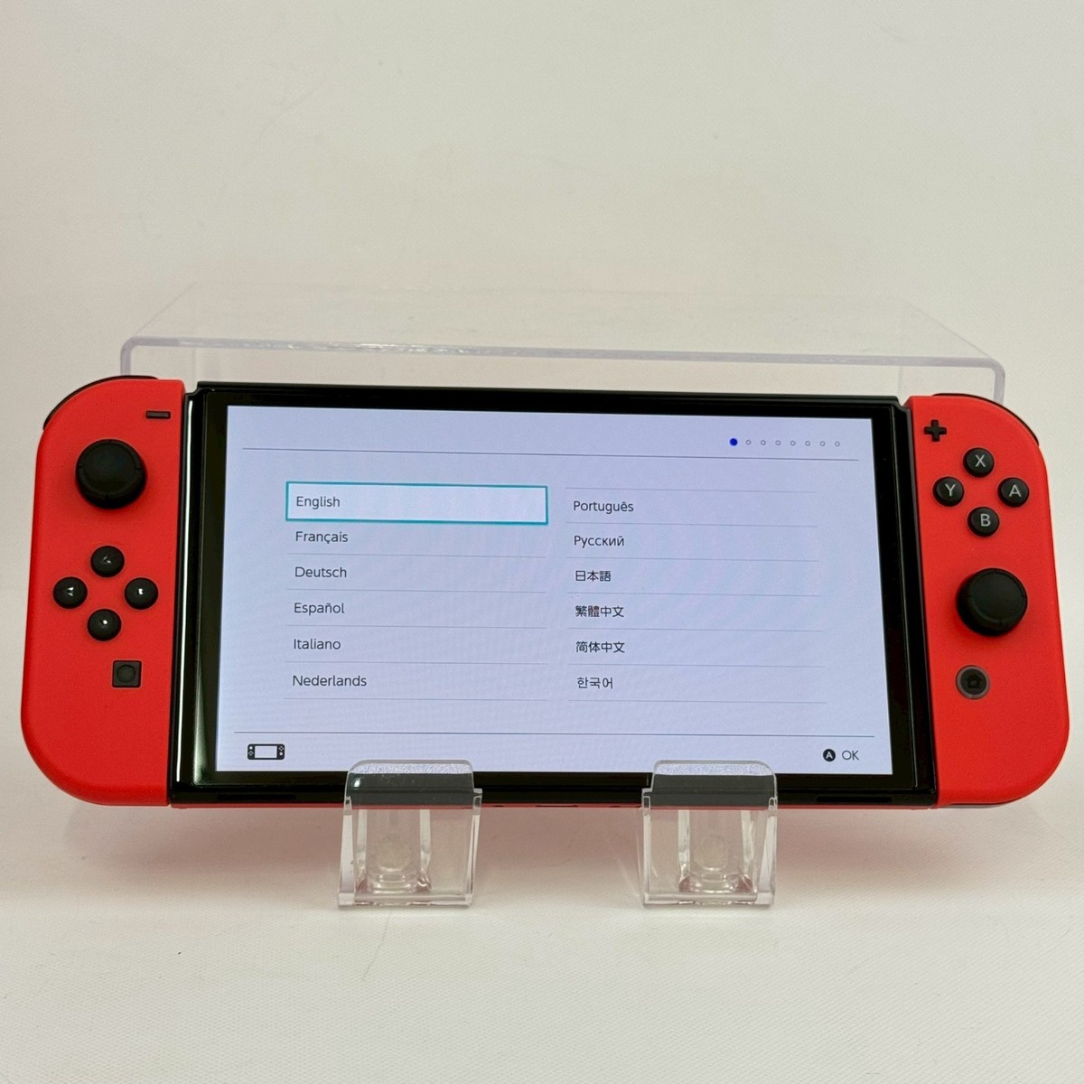 Nintendo Switch 64GB OLED Mario Red Console Boxed Region Free 1Day