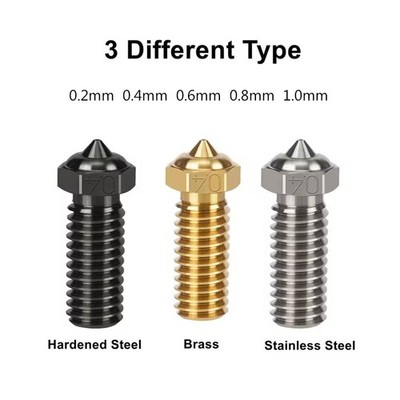 0.2-1.0mm Nozzle For QIDI X SMART 3/X PLUS 3/X MAX 3/Q1 Pro Brass Hardened Steel