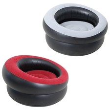 Fauteuil Gonflable Sofa Rond Siège Confort PVC Flocking Utilisation Portable