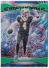 Panini NFL Prizm 2024 Derek Carr Fireworks Green Prizm