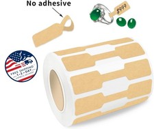 Rollo de 550 etiquetas para joyer a, etiquetas autoadhesivas de papel kraft