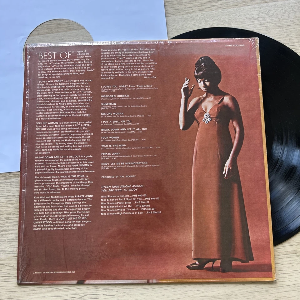 The Best Of Nina Simone Vinyl LP US 1969 Pressing In SHRINK Complete W/Sleeve! - Image 2 of 4