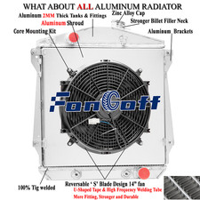4-row Radiatorshroud Fan For 1946-1948 Chevy Fleetline Fleetmaster Sedan Coupe
