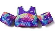 Speedo Splash Jammer Mermaid Scales Life Vest Jacket Kids 33-55 Lbs Brand New