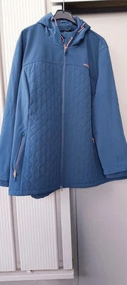 Chaqueta mujer Ulla Popken azul talla 60 XXL talla grande capucha polar cremallera - Imagen 1 de 4