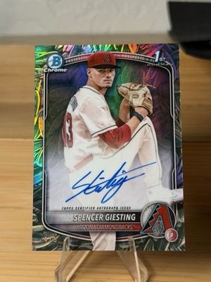 2025 Bowman ChromeSpencer Giesting 1st Bowman Auto Sunflower Seed /5