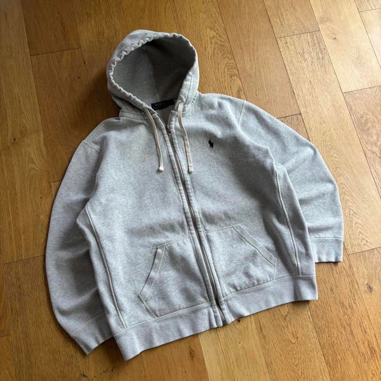 Polo Ralph Lauren Full Zip Thermal Lined Hoodie XL Gray