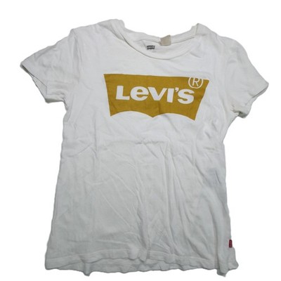 Levi´s My First Batwing T-Shirt Tee Damen XS White Gold Logo