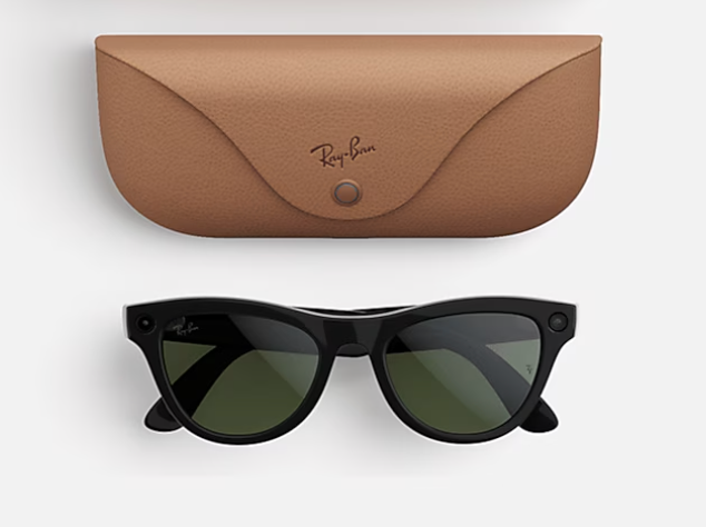 Ray-Ban Meta Skyler (Gen 2) Shiny Black Frame G15 Green Plano Lens