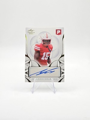 Malachi Coleman 2024 Leaf Trinity Pristine Football Autographs SP #BA-MC1