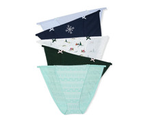 Victoria's Secret 5-Pack String Bikini Stretch Cotton Panties L NIB 