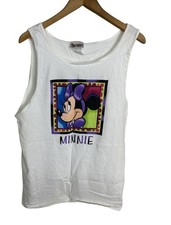 Vintage 90s Walt Disney World Minnie Mouse Tank Top Shirt Size XL Made USA