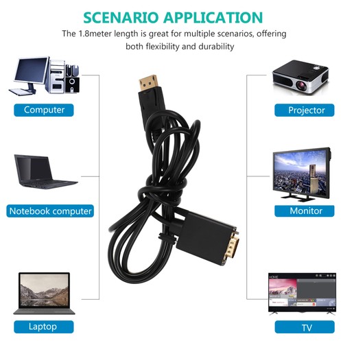 Audio and Video Equipment Conversion Cable Displayport for Monitor Vga Adapter - 第 6/12 張圖片