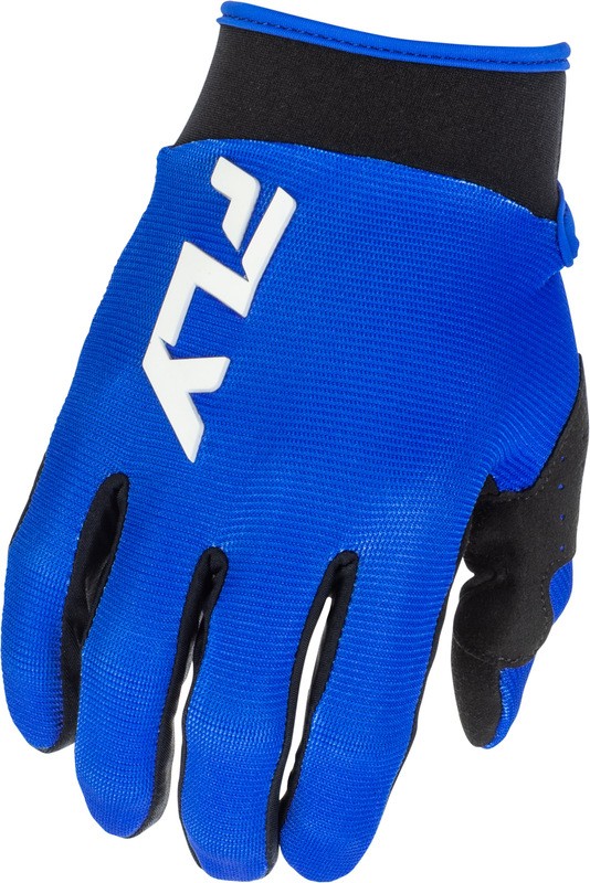 Gants Fly Racing F-16 bleu et blanc pour motocross