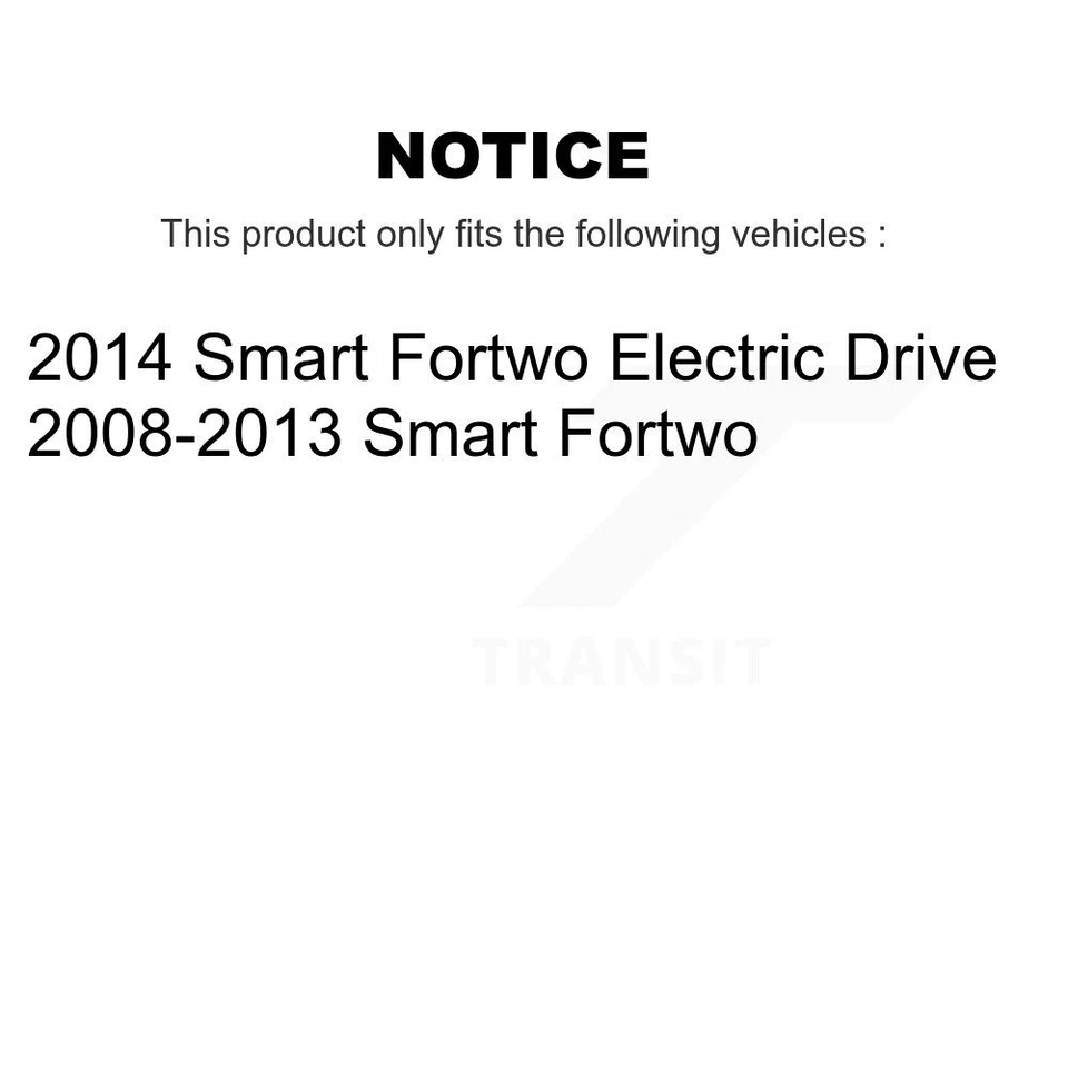 Disc Brake Rotors Semi-Metallic Pads And Drum Front Rear Kit For Smart Fortwo - Image 2 of 4