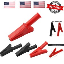 4pcs Insulated Alligator Clips, Heavy Duty Alligator Clamps, 30A Nickel Plate...
