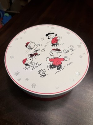Hallmark Peanuts Dessert Plate Set Of Four Winter Holiday Snoopy Charlie Brown 