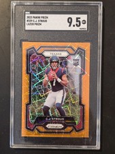 🔥 2023 PANINI PRIZM CJ STROUD #339 LAZER PRIZM ROOKIE RC MINT + SGC 9.5 🔥