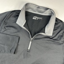 Nike Golf Pullover Mens Large Black Dri-FIT Quarter Zip Jacket Performance