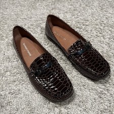 Donald J Pliner Vutra Women  s Luxury Loafer Faux Croc SZ 7.5M