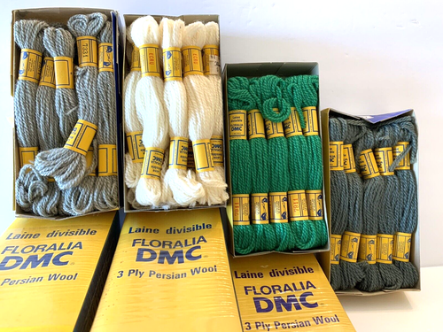 Lot 9 DMC FLORALIA 100% Wool Needlepoint Thread 5 Meter Skeins - Picture 2 of 9