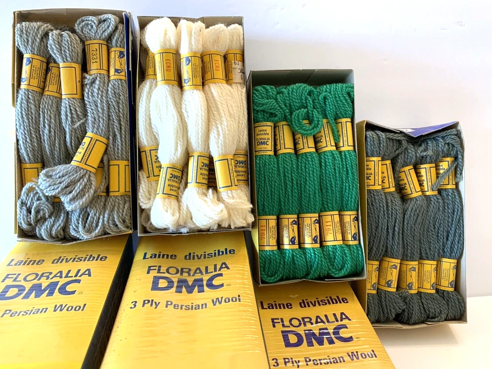 Lot 9 DMC FLORALIA 100% Wool Needlepoint Thread 5 Meter Skeins - Image 2 of 4