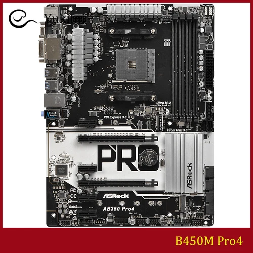 FOR ASROCK B450M Pro4 AMD 64GB VGA DVI HDMI Micro ATX Motherboard Test OK