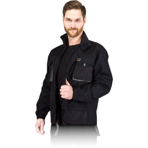 Arbeitsjacke Jacke Arbeitskleidung Schutzjacke Schwarz Grau Gr. M - XXXL - Afbeelding 1 van 2