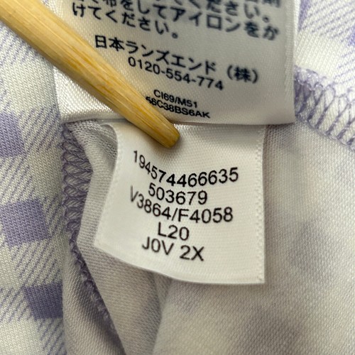 Lands End Shirt Womens 2X Purple Sheperd Check Henley Tunic Soft Stretchy Comfy - 第 15/16 張圖片