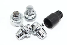 Set Of 4 Chrome OE Style Wheel Locks 12x1.5 for Toyota Highlander RAV4 Tacoma