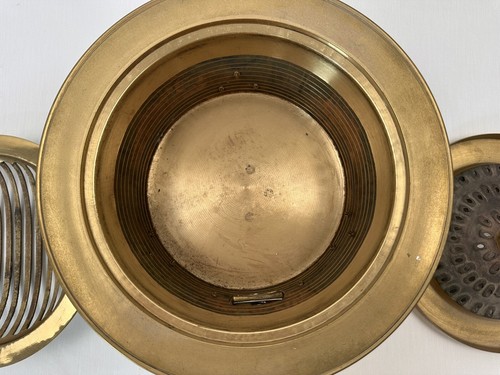 Vintage koreanischer Messing Hot Pot Feuerschale Dampfgarer Grill Ofen Kochen Sin Sul Ro - Bild 5 von 12