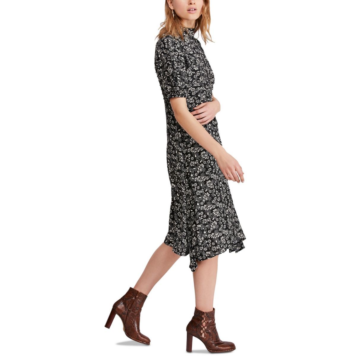 People Jessie Midi Dress 0 Red Pink 