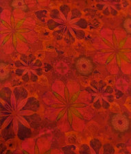Red Tonal Digital Floral Cotton Sateen Lawn -So Light Venice by Kaufman Fabrics