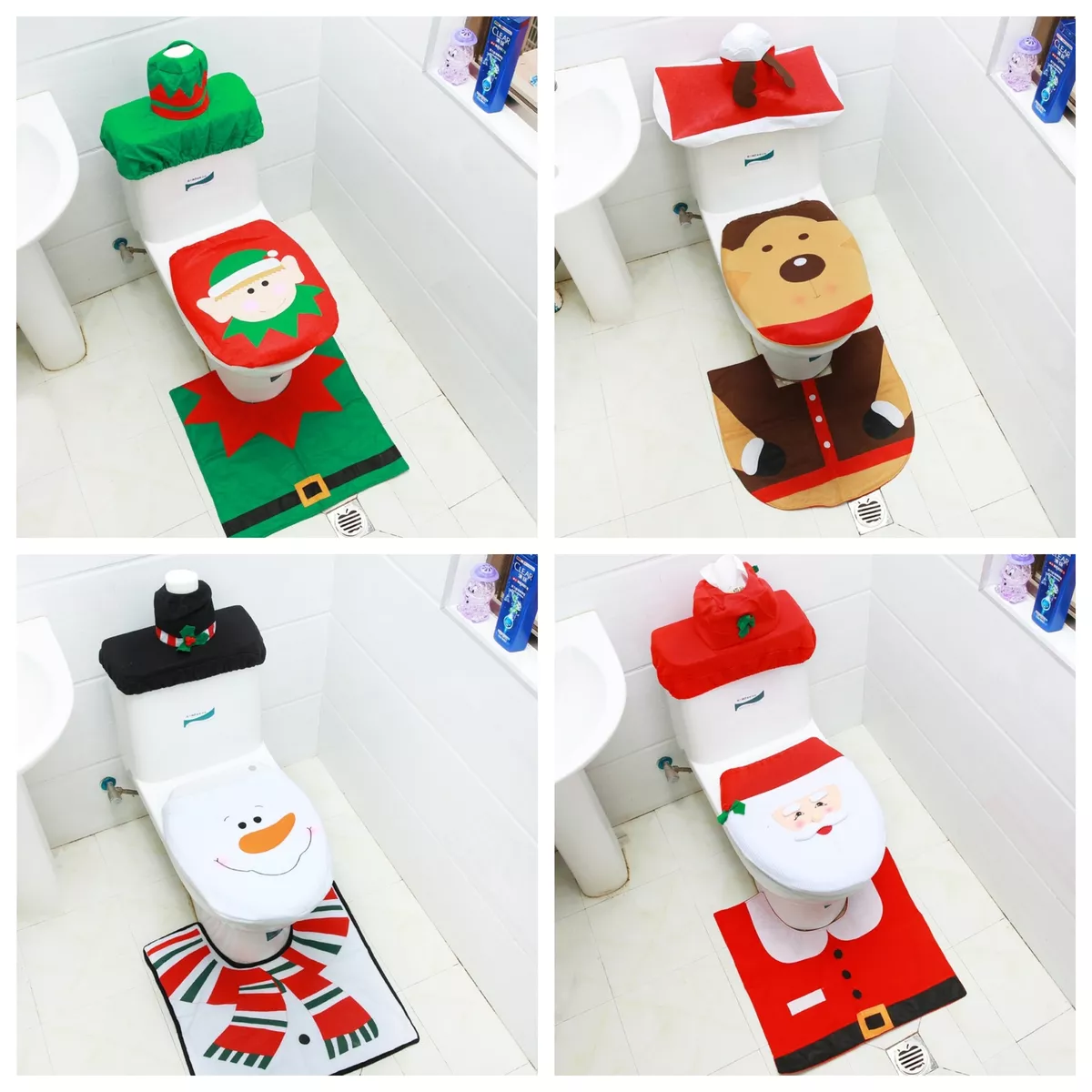 Toilet seat christmas covers hot sale