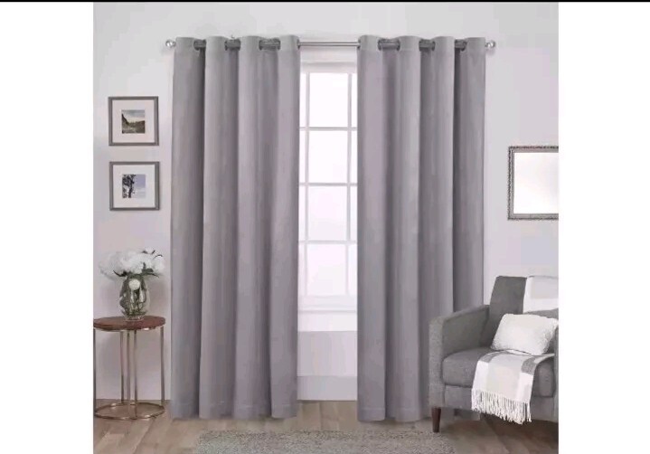 Exclusive Home Velvet Heavyweight Grommet Top Window Curtain Panel Pair 54 x 108