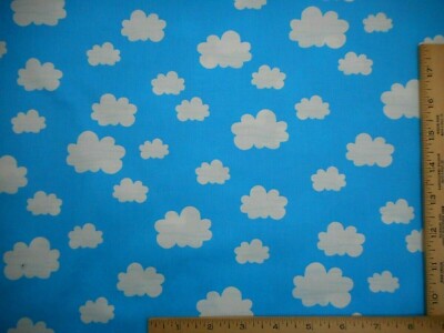 Quilt Fabric By The Yard White Clouds Blue Sky Timeless Treasures Premium Cotton